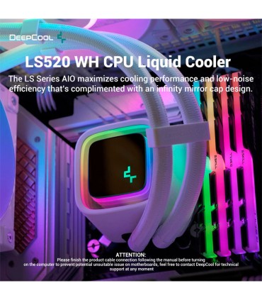 خنک کننده مایع پردازنده دیپ کول مدل LS520 WH