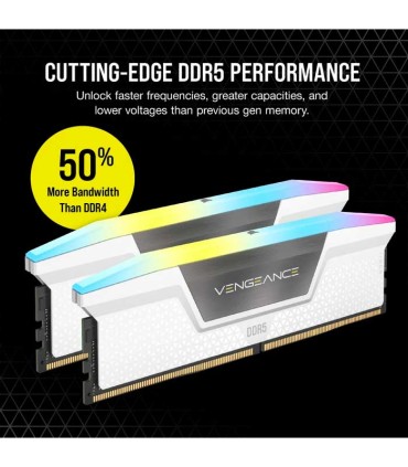 رم کورسیر Vengeance RGB 32GB 16GBx2 6000MHz CL36 DDR5 White