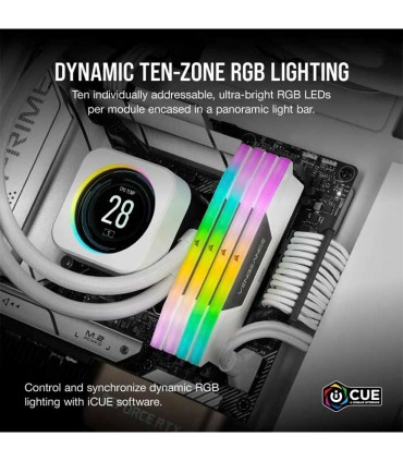 رم کورسیر Vengeance RGB 32GB 16GBx2 6000MHz CL36 DDR5 White