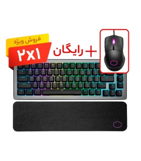 کیبورد کولرمستر CK721 Space Gray Blue Switch + موس کولرمستر MM310