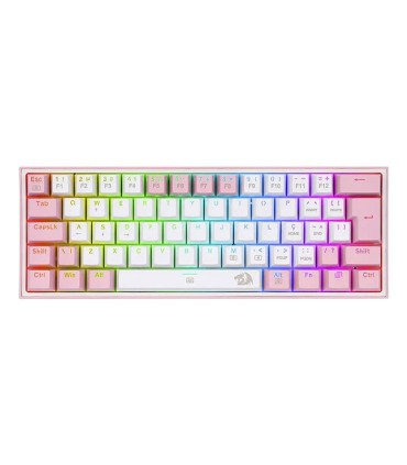 کیبورد مکانیکال گیمینگ ردراگون K617 FIZZ RGB White/Pink