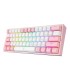 کیبورد مکانیکال گیمینگ ردراگون K617 FIZZ RGB White/Pink