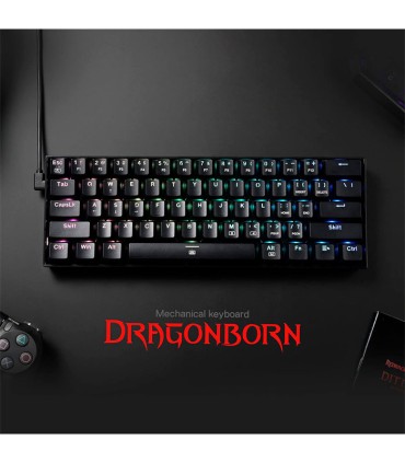 کیبورد مکانیکال گیمینگ ردراگون Dragonborn K630 RGB