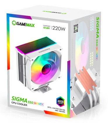 خنک کننده پردازنده گیم مکس Sigma 550 Infinity White